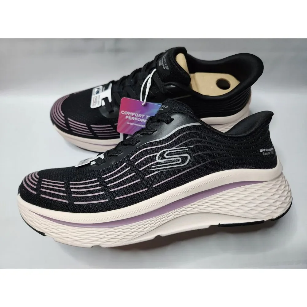 SKECHERS Swift‑Fit Hands Free Sneakers Women's 10 Black Purple - Picture 1 of 12